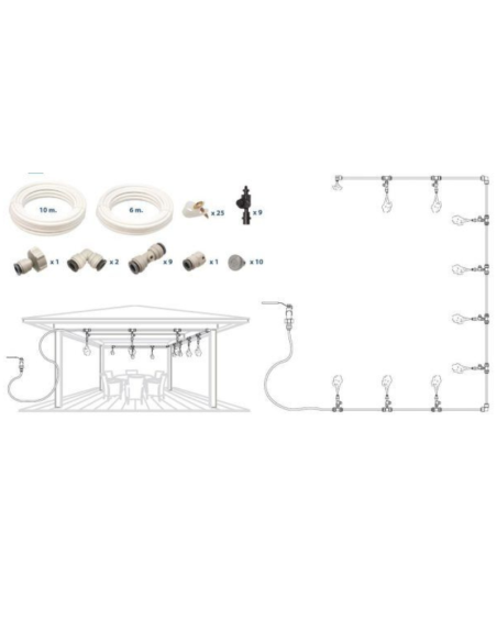 Domestic Nebulization Kit Drip&Fresh δ 16 m δ 10 nozzles