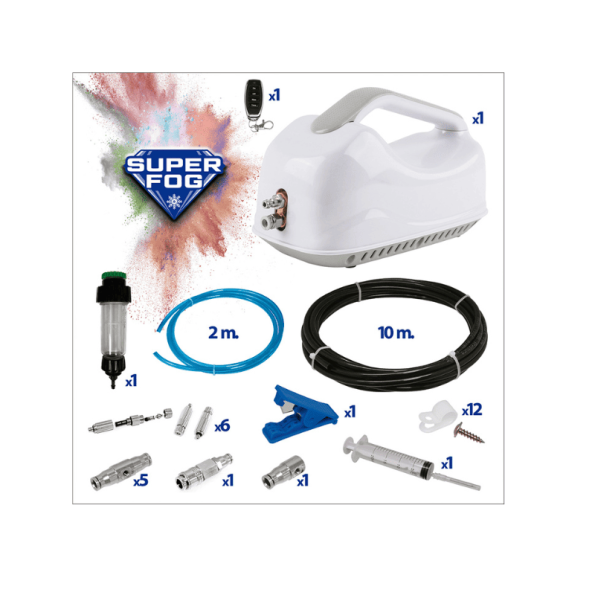 Superfog SF040 - SF045 | Kit de nebulización 5-25 m² fácil instalación y bajo consumo