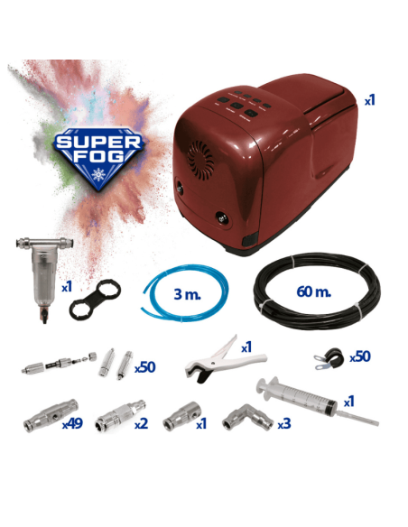 Kit Nebulization High Pressure SuperFog 40 Toberas 日本語 Climatiza Terrazas