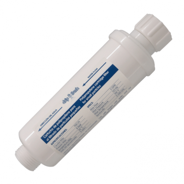 Filtros de Cartucho de Polipropileno para Pequeñas Instalaciones 12 cm. RH 3/8" - Drip&Fresh