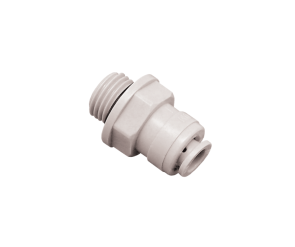 Conexión Rápida para Tubería de Nebulización -Unión Automática Rosca Macho 1/4” x Rosca Macho 1/4” | Drip&Fresh