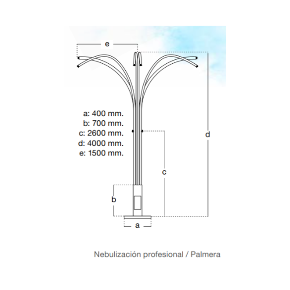 Nebulization palm tree for places and events | Drip&Fresh