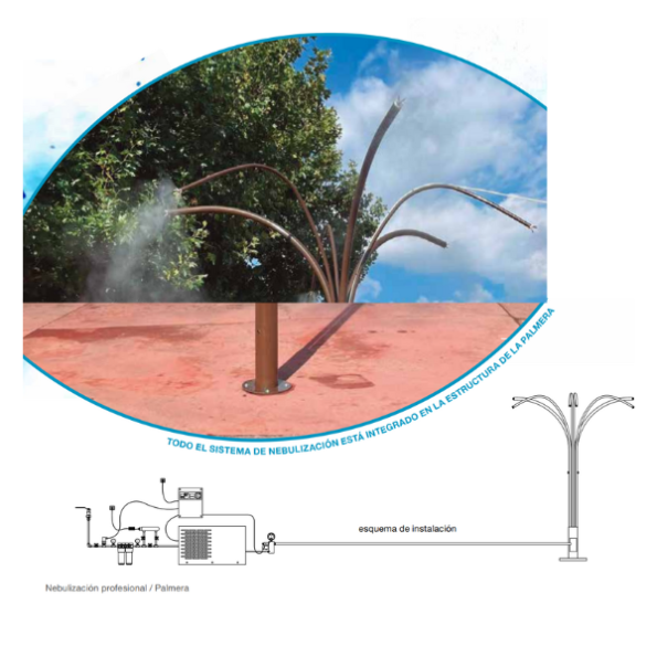 Nebulization palm tree for places and events | Drip&Fresh